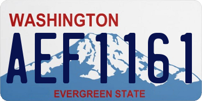 WA license plate AEF1161