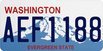 WA license plate AEF1188