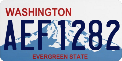 WA license plate AEF1282