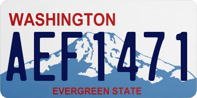 WA license plate AEF1471