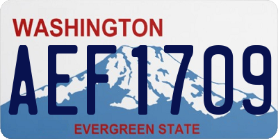 WA license plate AEF1709