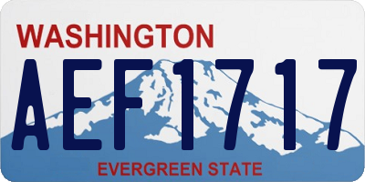 WA license plate AEF1717
