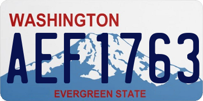 WA license plate AEF1763