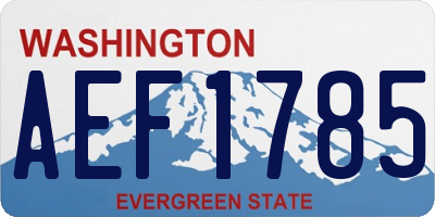 WA license plate AEF1785