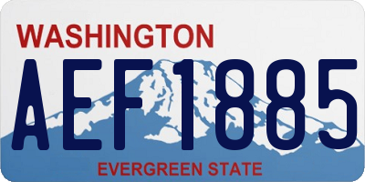 WA license plate AEF1885