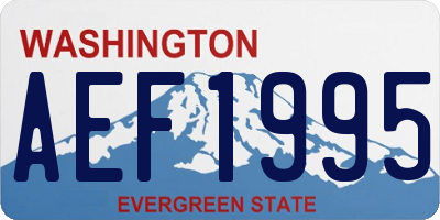 WA license plate AEF1995