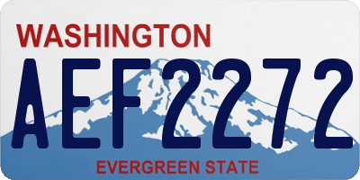 WA license plate AEF2272
