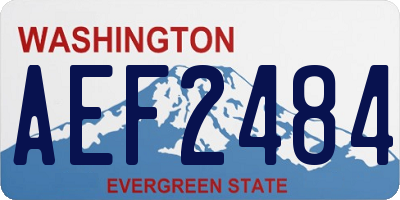 WA license plate AEF2484