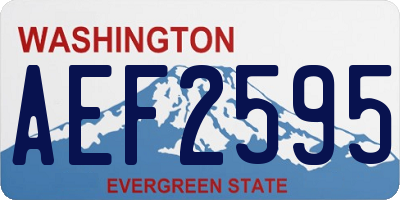 WA license plate AEF2595