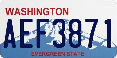 WA license plate AEF3871