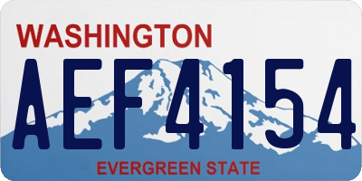 WA license plate AEF4154
