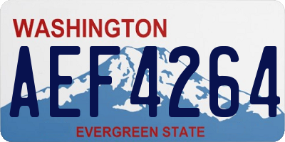 WA license plate AEF4264