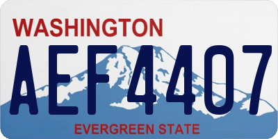 WA license plate AEF4407