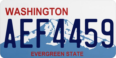 WA license plate AEF4459