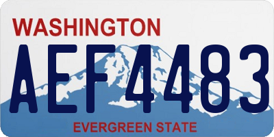 WA license plate AEF4483