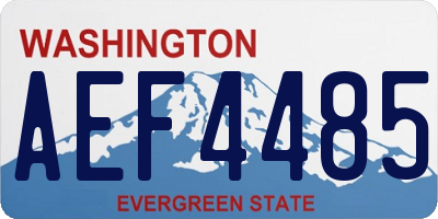 WA license plate AEF4485