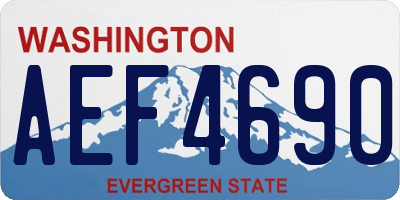 WA license plate AEF4690