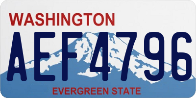 WA license plate AEF4796