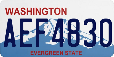 WA license plate AEF4830