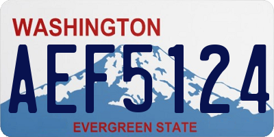 WA license plate AEF5124