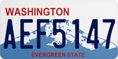 WA license plate AEF5147