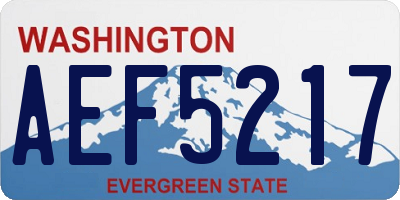 WA license plate AEF5217