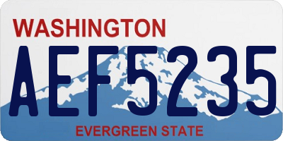 WA license plate AEF5235