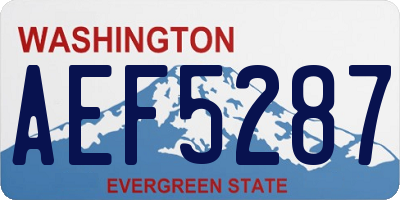 WA license plate AEF5287