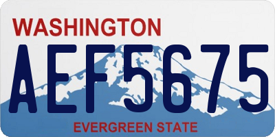 WA license plate AEF5675