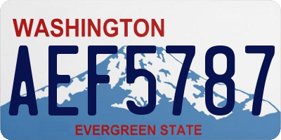 WA license plate AEF5787