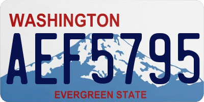 WA license plate AEF5795