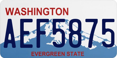 WA license plate AEF5875