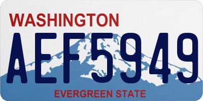 WA license plate AEF5949