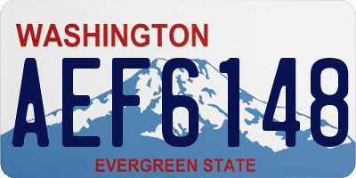 WA license plate AEF6148