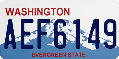 WA license plate AEF6149