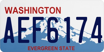 WA license plate AEF6174
