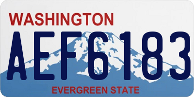 WA license plate AEF6183