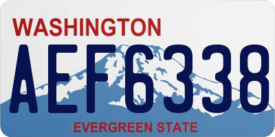 WA license plate AEF6338