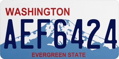 WA license plate AEF6424