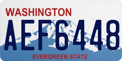 WA license plate AEF6448