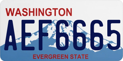 WA license plate AEF6665