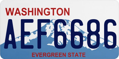 WA license plate AEF6686