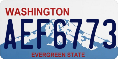 WA license plate AEF6773