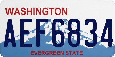 WA license plate AEF6834