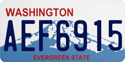 WA license plate AEF6915