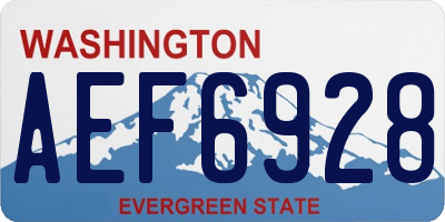 WA license plate AEF6928