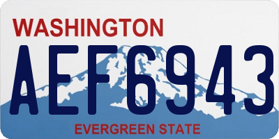 WA license plate AEF6943