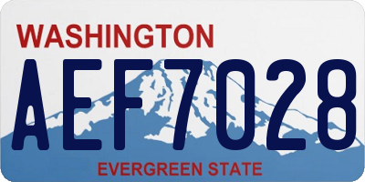 WA license plate AEF7028