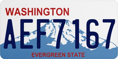 WA license plate AEF7167