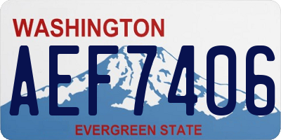 WA license plate AEF7406